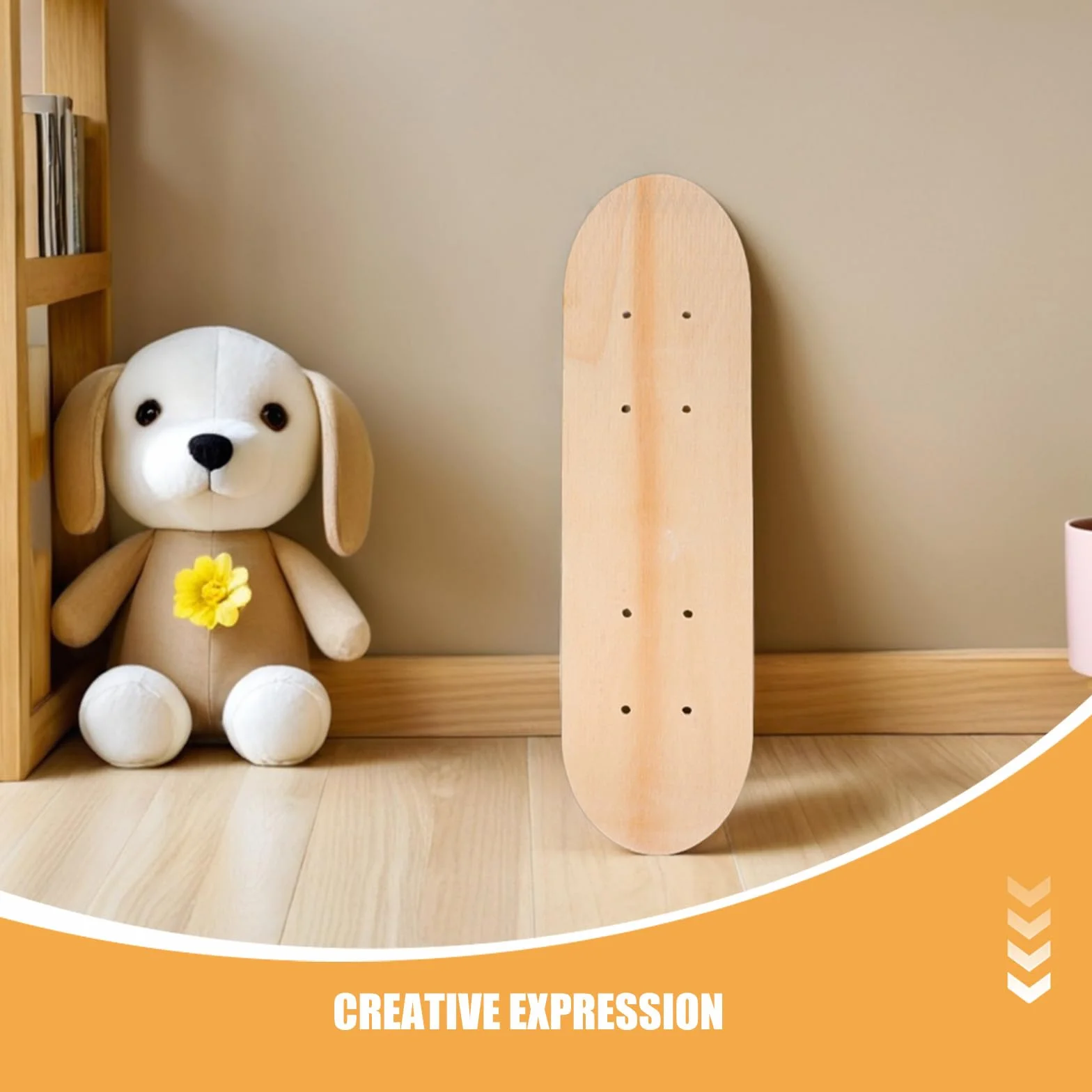 Set 3 Pezzi Skateboard Vuoti in Legno d'Acero a 7 Strati Doppia Coda, Tavole da Dipingere Fai da Te per Ragazzo Ragazza, Adatte a Decorazioni e Interazione Genitore-Figlio