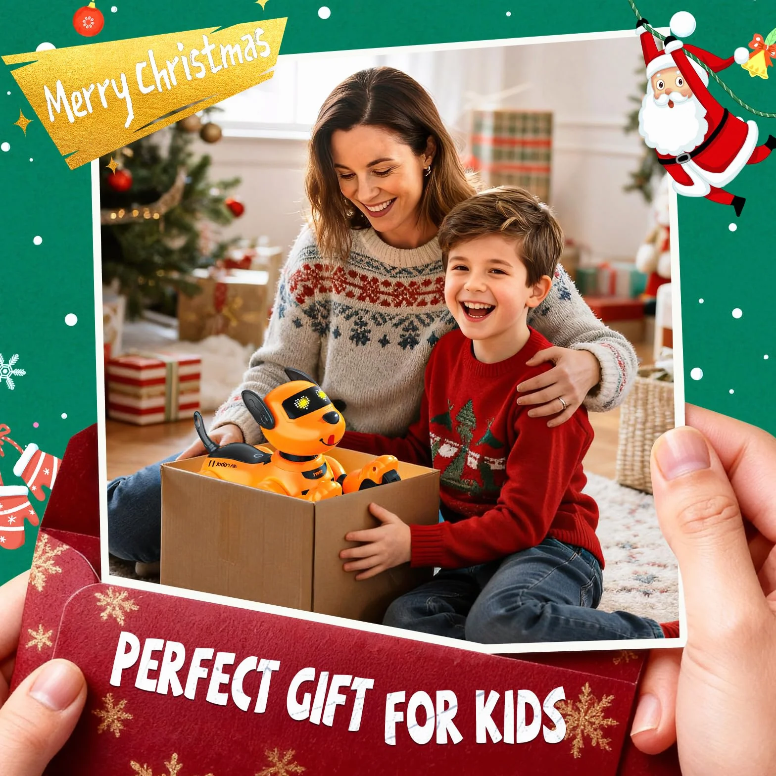 anysun Cane Robot, Giocattolo Cane Robot Ricaricabile, Giocattolo Programmabile con Funzione di Seguito, Comandi Vocali, Telecomando e Sensori Tattili, Regalo di Natale Ideale per Bambini (Giallo)