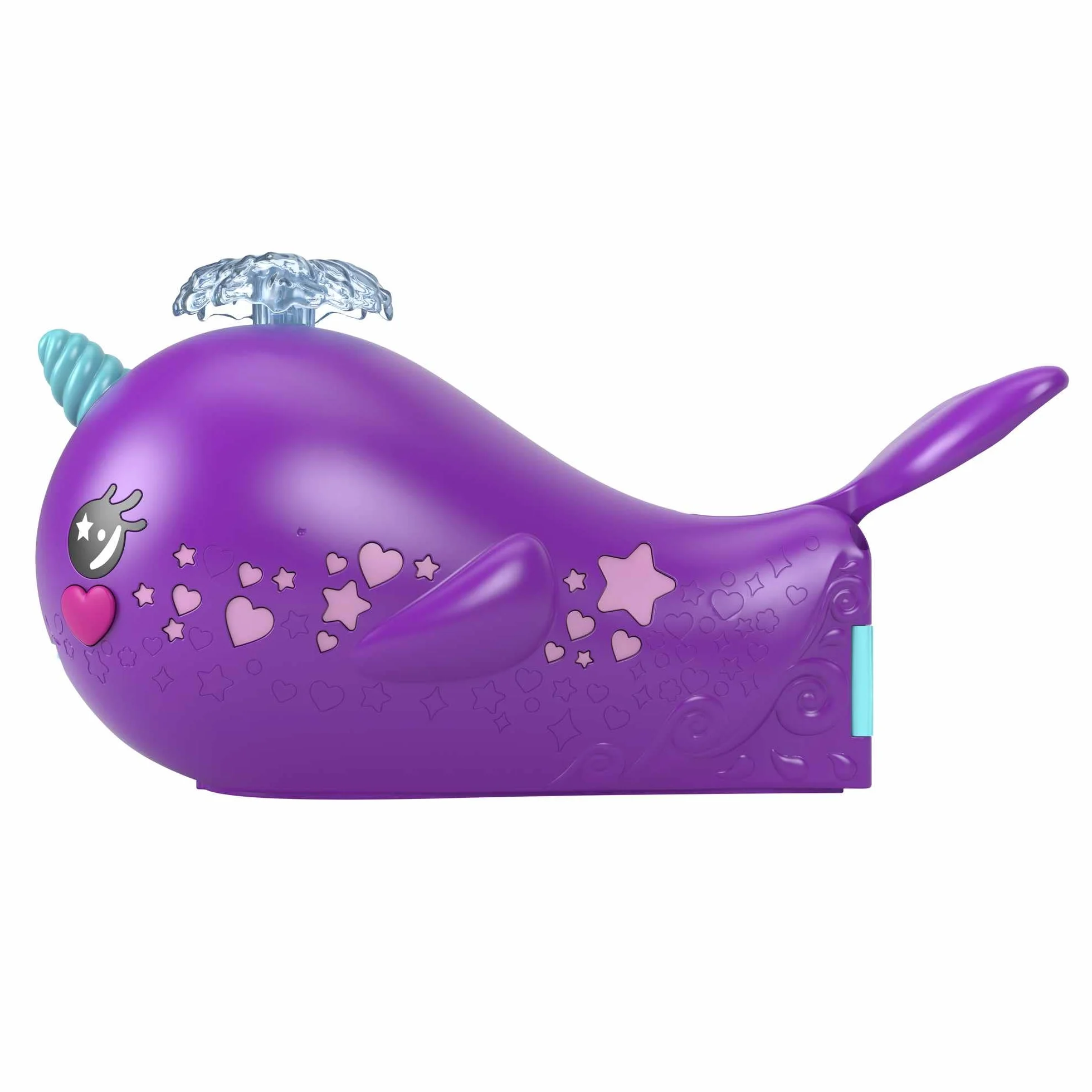 Polly Pocket Avventura sull'Isola dei Cristalli - Narvalo Grandi Avventure, playset barca a due piani con 2 bambole, 3 perle solubili e 13 accessori inclusi, giocattolo per bambini, 4+ anni, HKV71