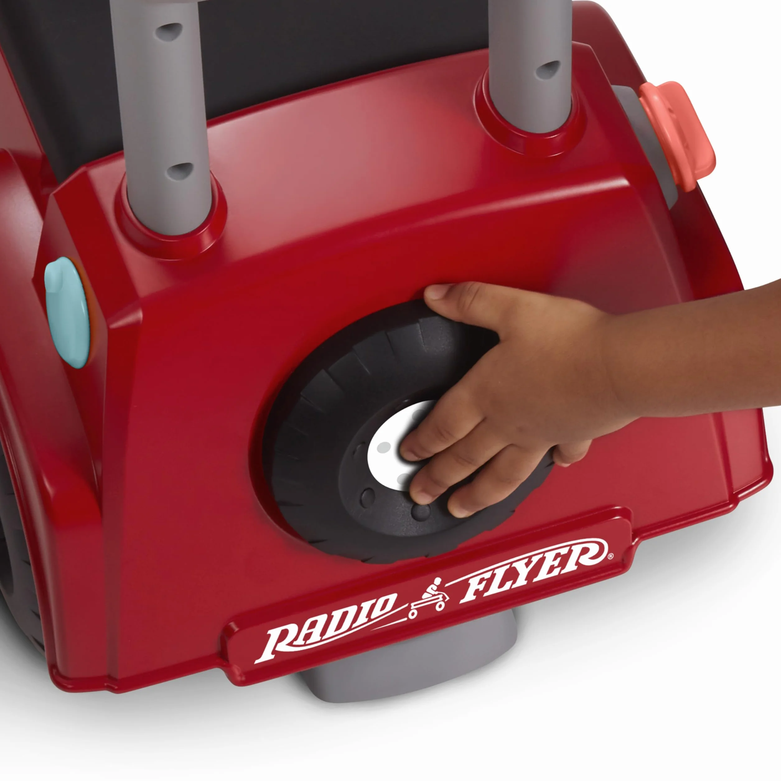 Radio Flyer camioncino con luci e suoni, giocattolo cavalcabile per bambini da 1 a 3 anni, rosso