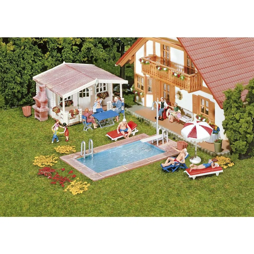 Faller Modellismo ferroviario Piscina Casetta Giardino scala H0