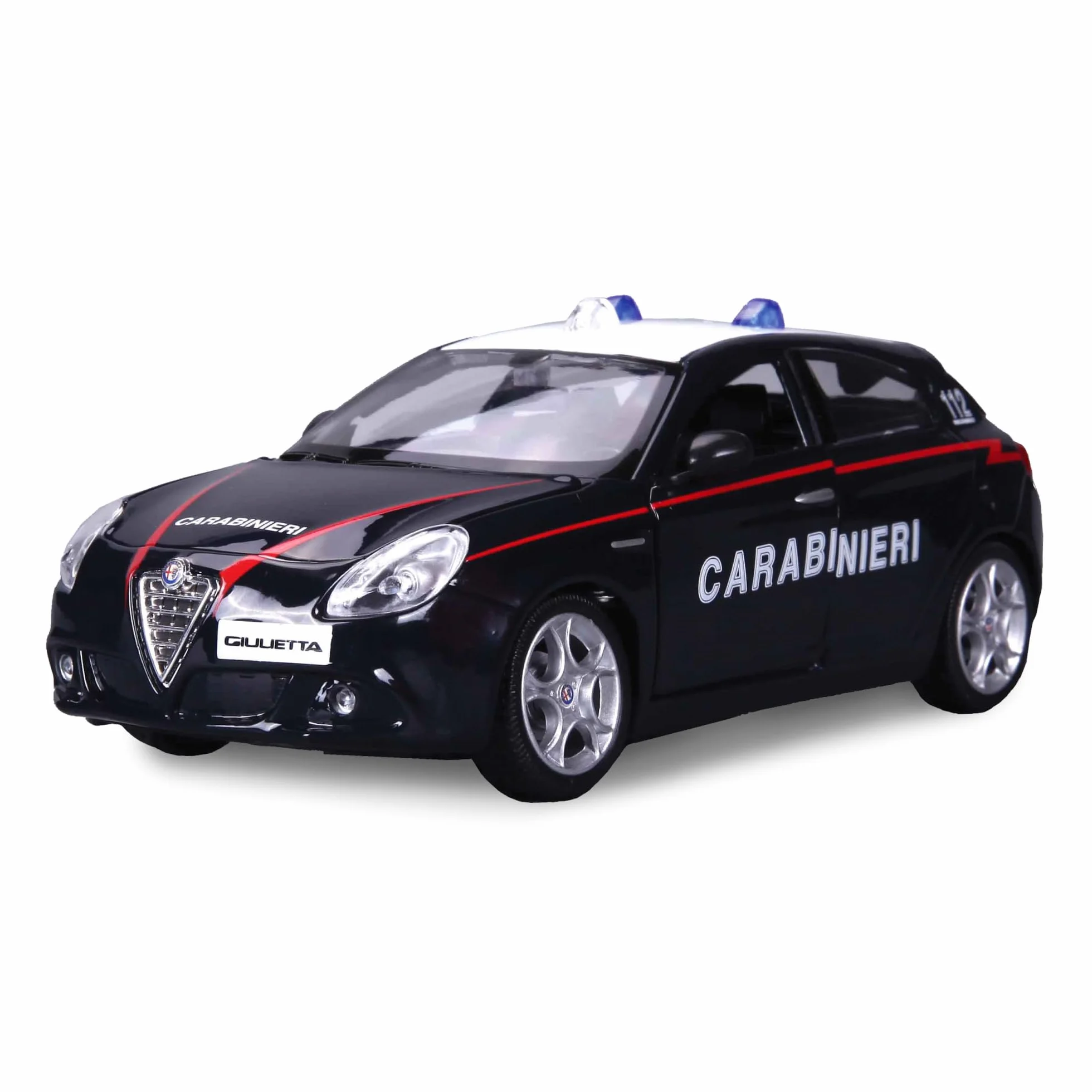 BBURAGO - Auto Carabinieri - Modellino Realistico Auto in Scala 1:43 (Scelta Casuale tra i Modelli Disponibili), Licenza Ufficiale Arma dei Carabinieri, Età consigliata 3+ Anni