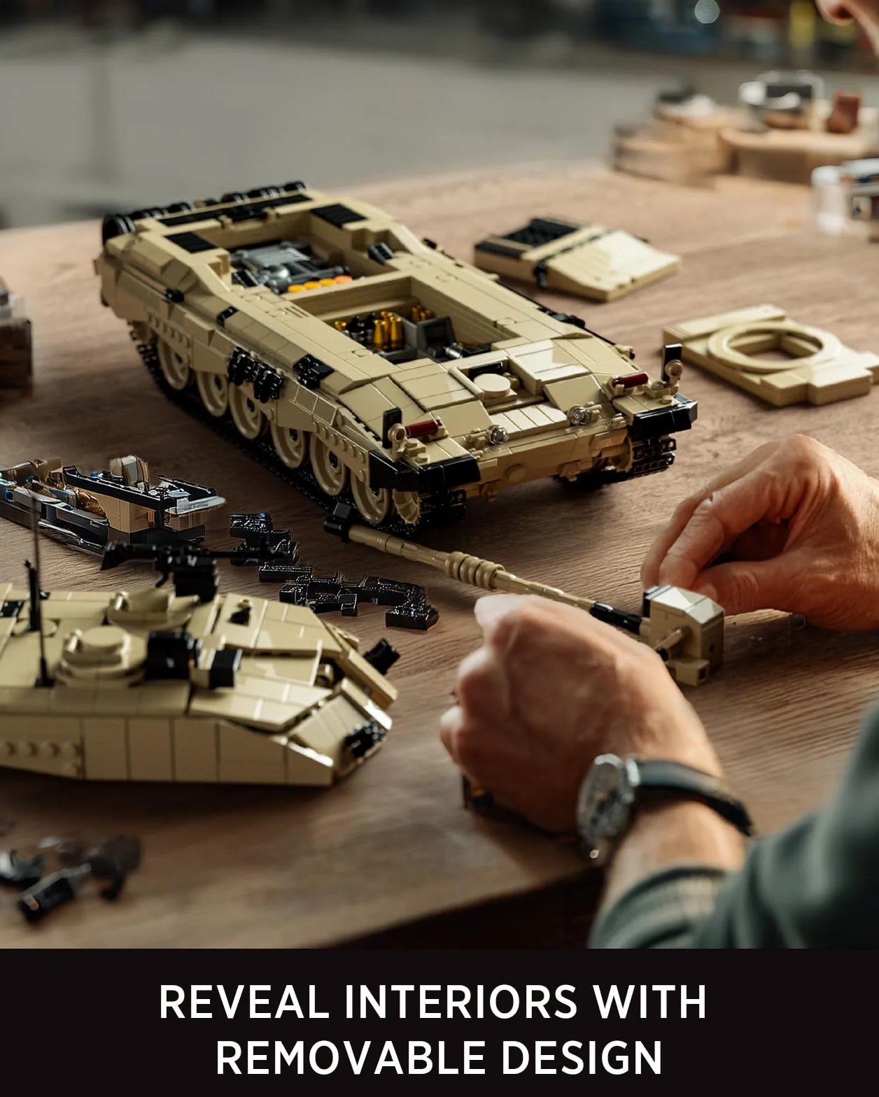 Nifeliz Challenger 2 Carro Armato da Combattimento Kit di Costruzione, Militare modello da collezione per adulti, Regalo per gli appassionati di militari Uomo e Donna (1761 pezzi, NF10344)