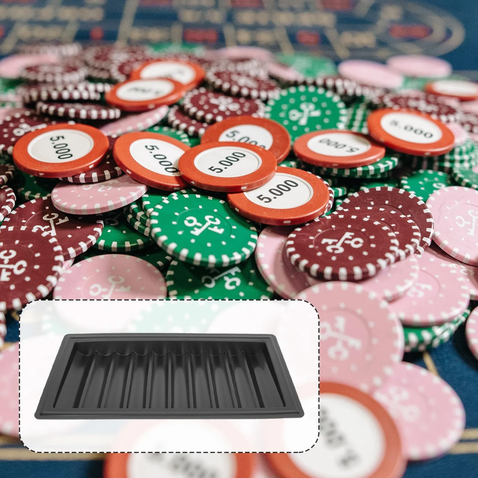 TOYANDONA Contenitore Per Fiches Da Poker Plastica Resistente Porta Fiches Compatto Scomparti Organizer Per Giochi Da e Tavoli Poker a Casa Vassoio Riutilizzabile