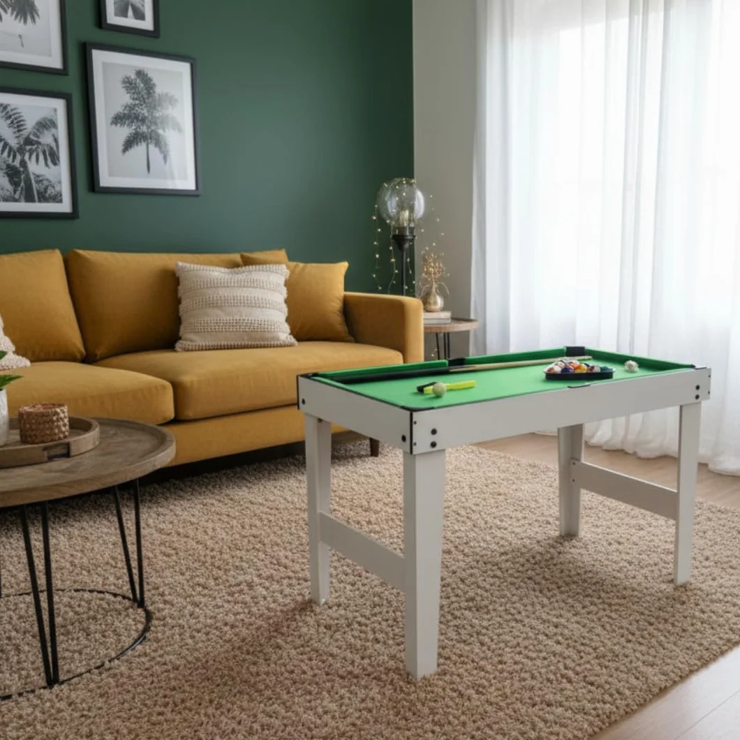 Tavolo da Gioco 4 in 1 - Biliardino, Air Hockey, Biliardo, Ping Pong - Calcio Balilla Multigioco per Bambini - Tavolo Multifunzione in MDF