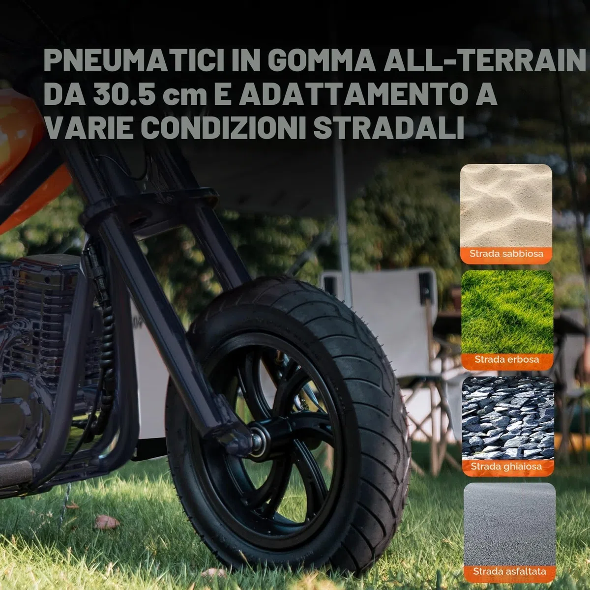 HYPER GOGO Challenger 12 Motocicletta elettrica per bambini 160W 8/12/16 KMH 12"