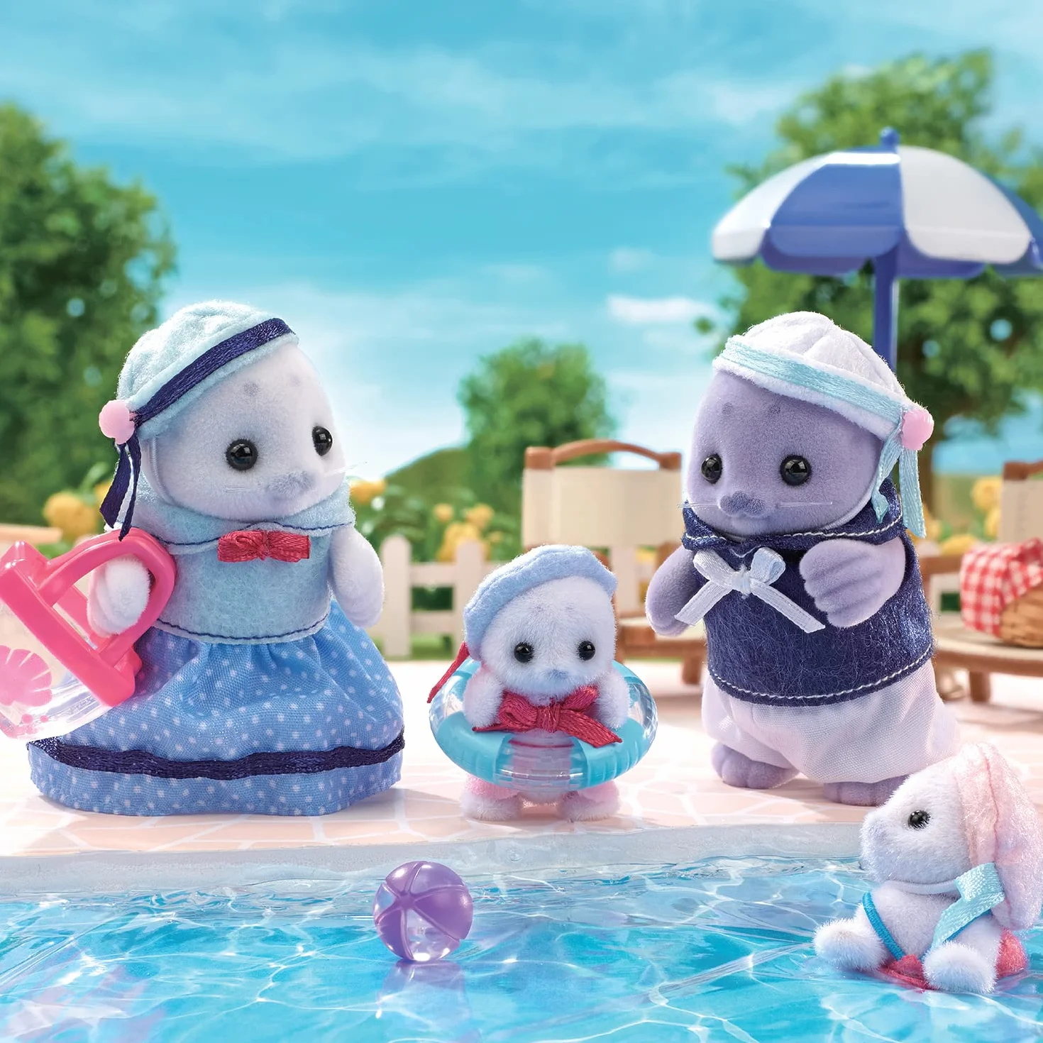 Sylvanian Families - 5759 Famiglia Foca - Set da gioco per case delle bambole