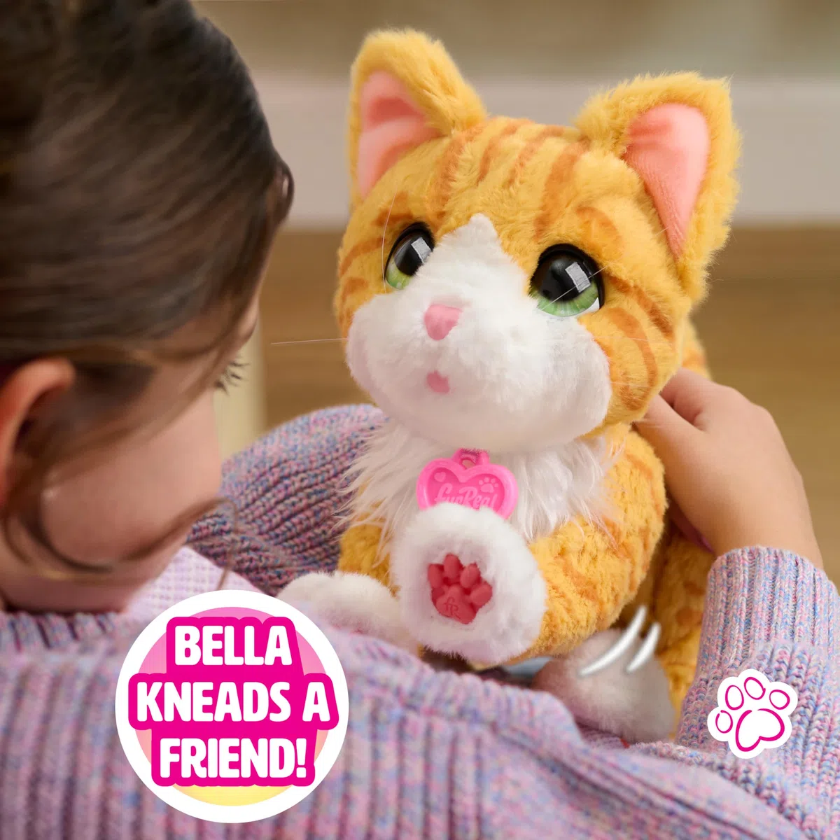 Just Play furReal Bella the Biscuit-Making Kitty 25,4 cm interattivo peluche oltre 30 suoni e reazioni giocattoli per bambini dai 4 anni