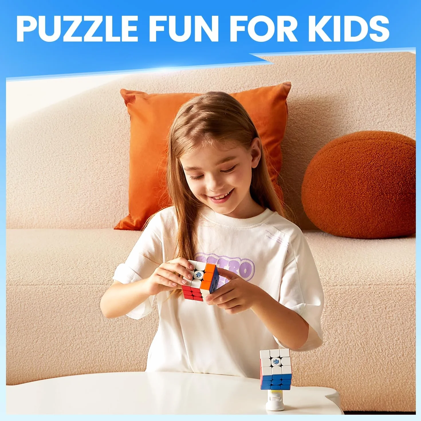 GAN 356M-Lite Cubo Magnetico 3x3 Speed Cube con 48 Capsule Magnetiche, senza adesivi, professionale liscio e durevole, Giocattoli educativi, regalo per bambini e adulti