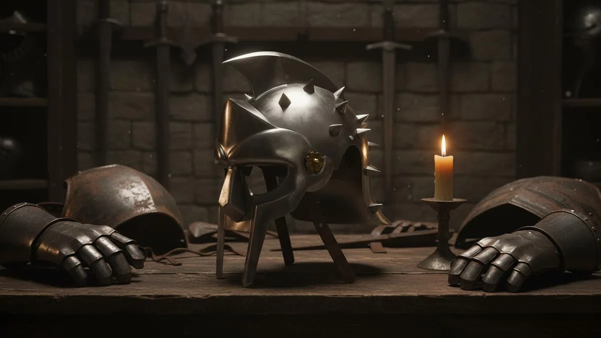 Gladiator Maximus Helmet with Liner Larp Role-Play Fancy-Dress