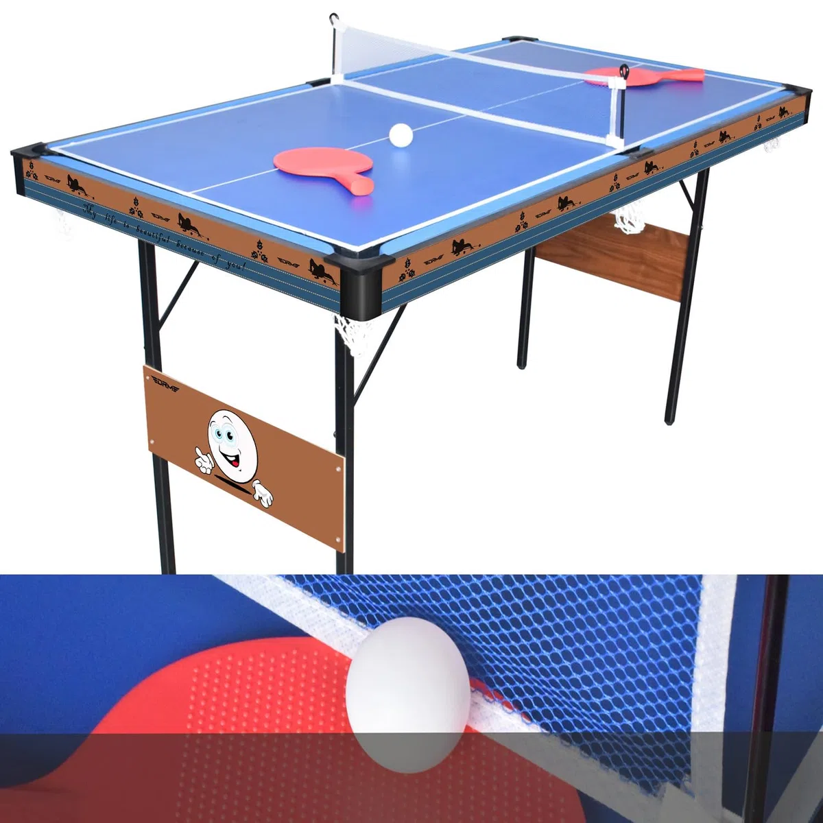 Oye - Tavolo da gioco combinato 3 in 1 da 55 pollici, pieghevole, in legno ingegnerizzato, per biliardo, hockey, ping pong