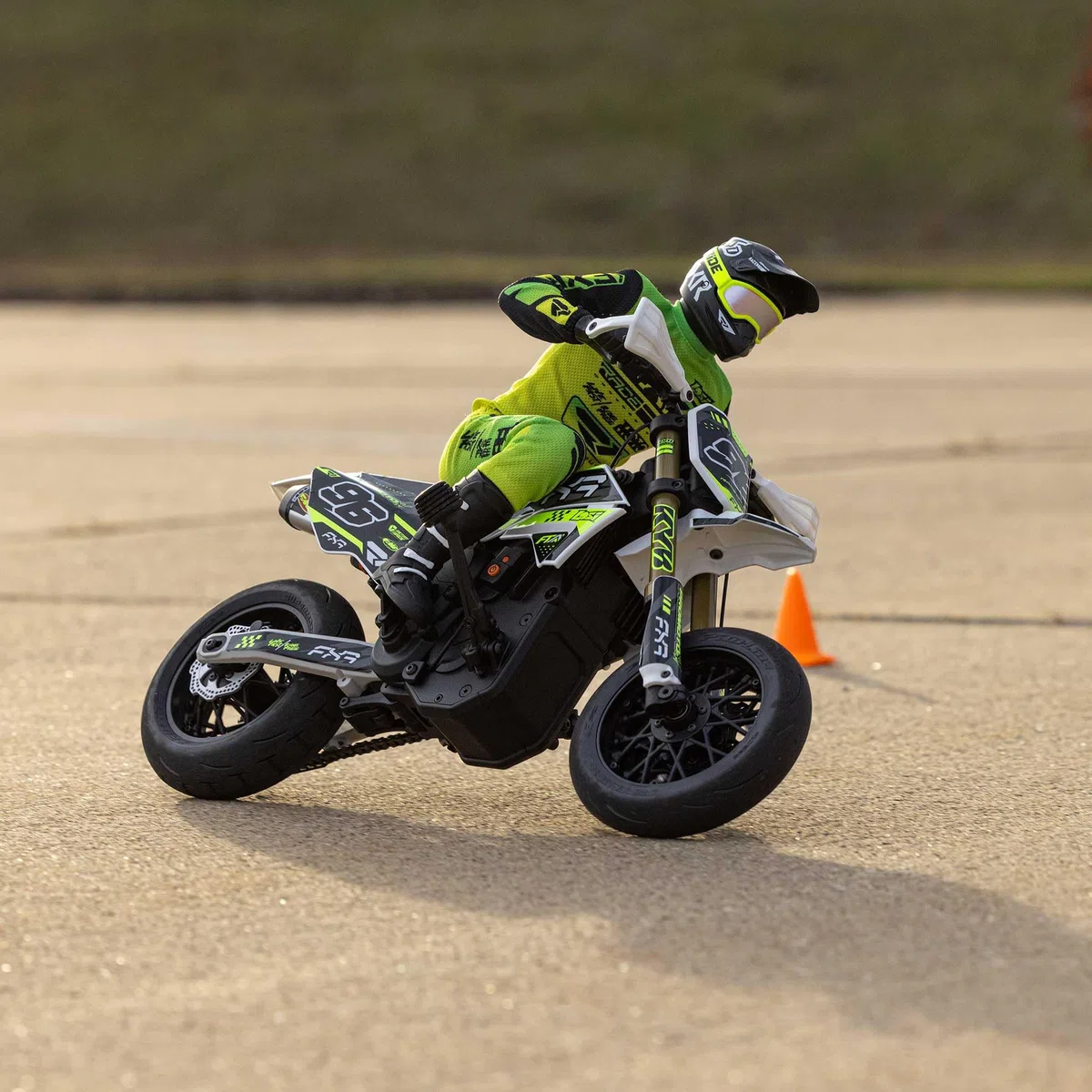 LOSI 1/4 Promoto-SM FXR Supermoto Moto telecomandata RTR con volano Stabi Ammortizzatore 3 modalità di guida senza spazzole trasmissione a catena frizione inclusa batteria e caricatore