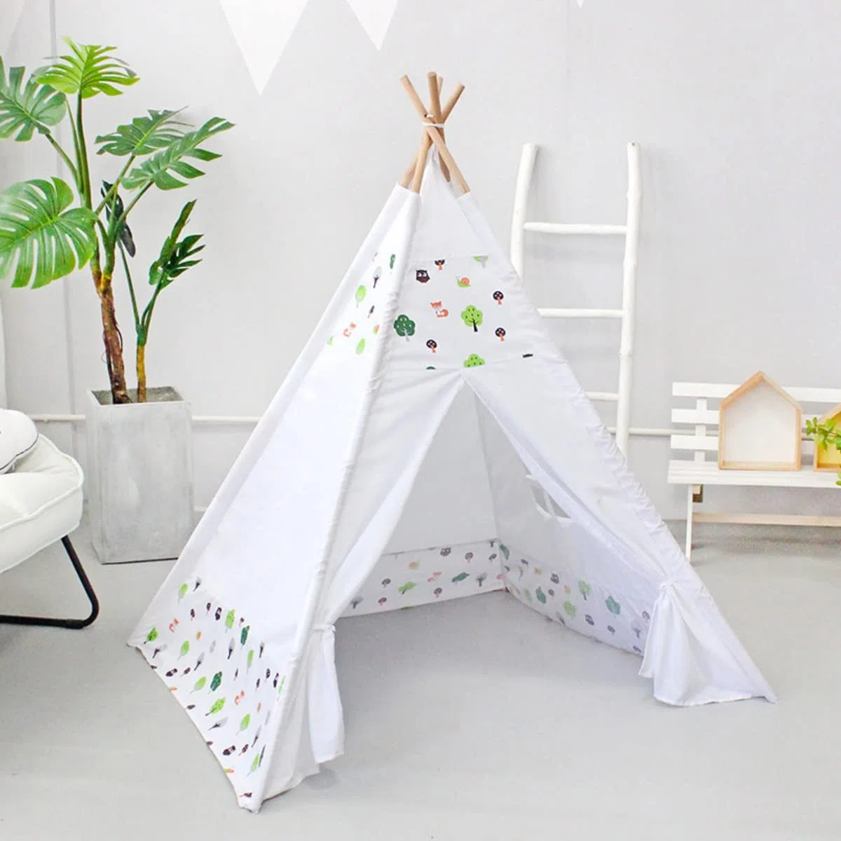 Tenda Teepee per bambini, tenda gioco, casa giochi, 43x43x55in