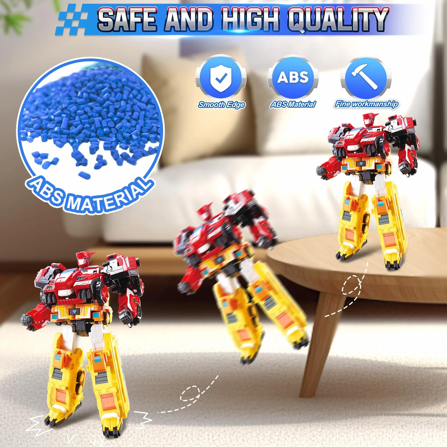 QUANTUM HEROES DINOSTER Robot trasformatore 3 in 1 Raptor Tron, 11,02 pollici, Carro Dinosauro e Robot Transformable Giocattoli per bambini e bambine di 5 6 7 8 9 10 anni