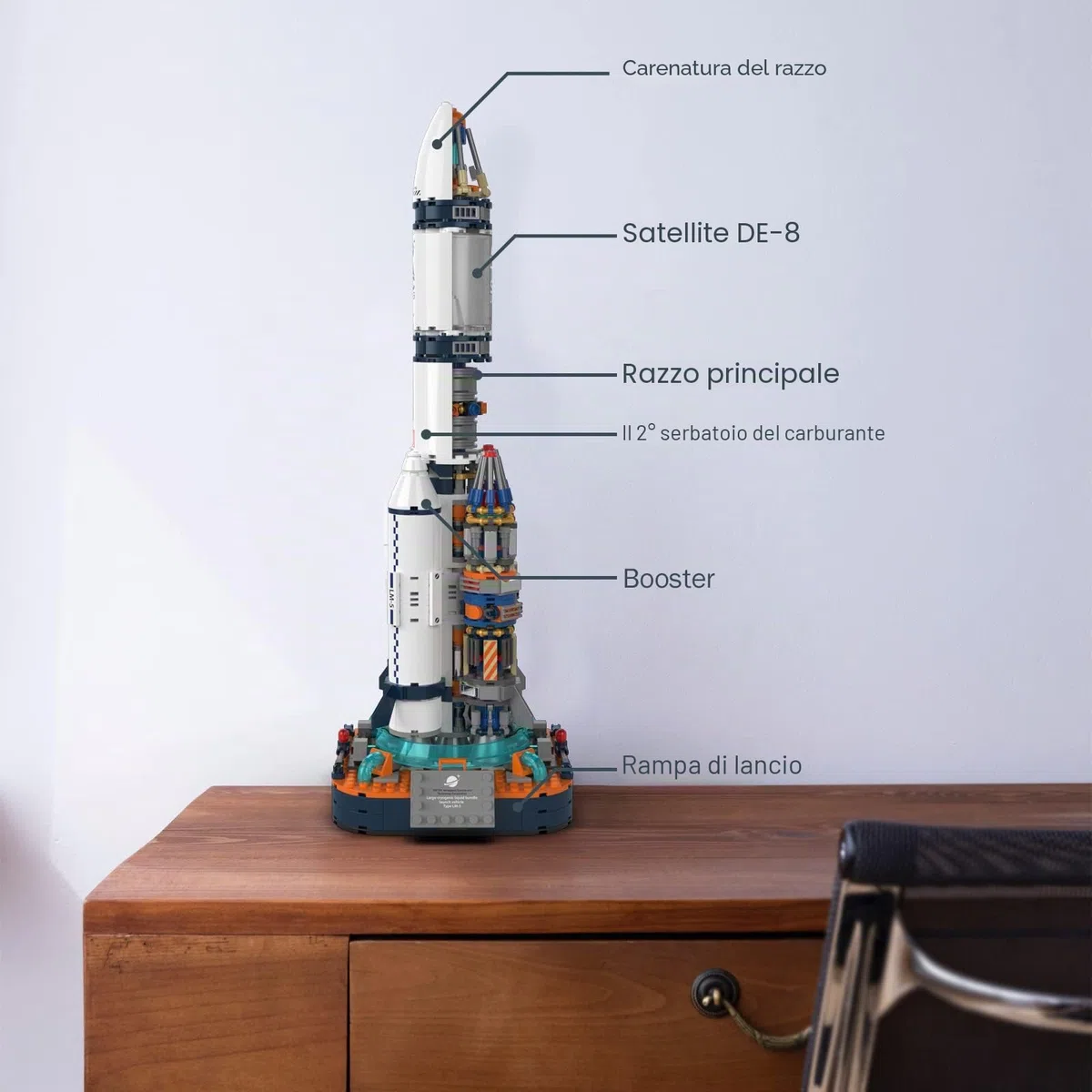 JMBricklayer Space Rocket Building Set per ragazzi 8-14 adulti 70110, giocattoli per esplorazione astronave, navicella spaziale, razzo, nave, set da collezione, regali per adulti, ragazzi e ragazze