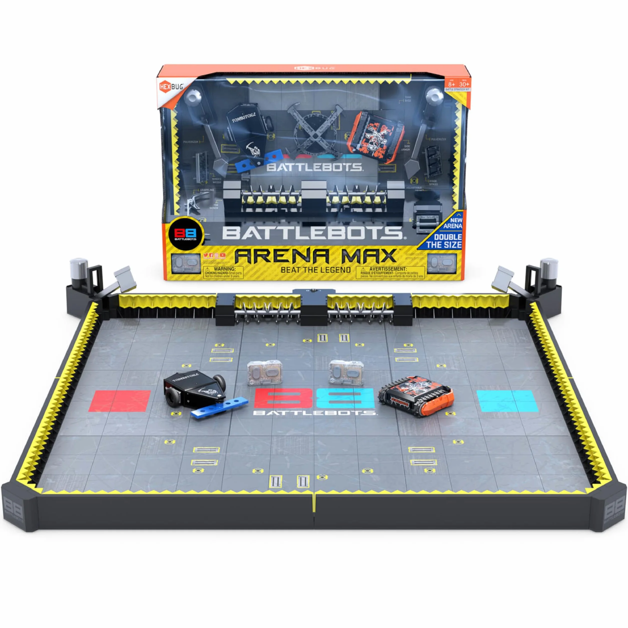 HEXBUG BattleBots Arena Max, Robot Giocattolo telecomandato per Bambini con Oltre 30 Pezzi, Giocattoli STEM per Ragazzi e Ragazze dagli 8 Anni in su, batterie Incluse