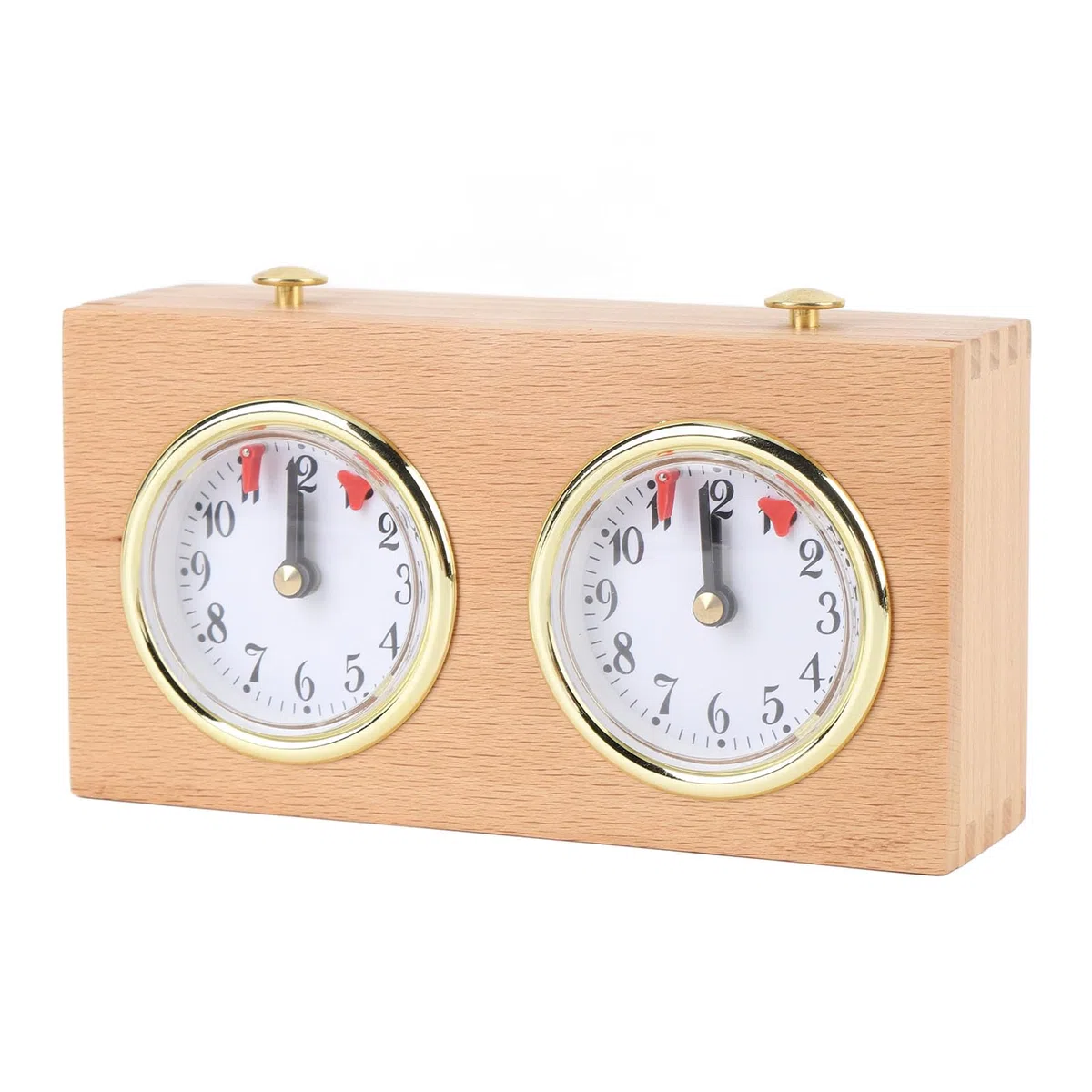 Ausla Timer Orologio degli Scacchi Strumento Meccanico Tempistica Legno retrò per Scacchi Cinesi Weiqi
