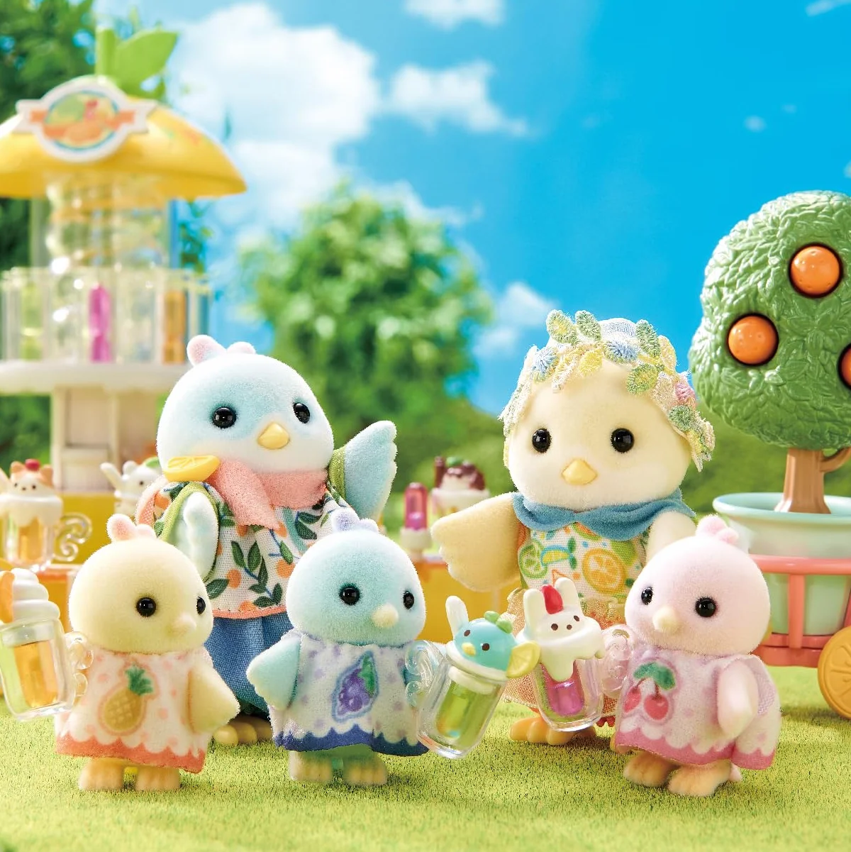 Sylvanian Families - 5860 Famiglia Uccelli Agrumi - Set di gioco bambole