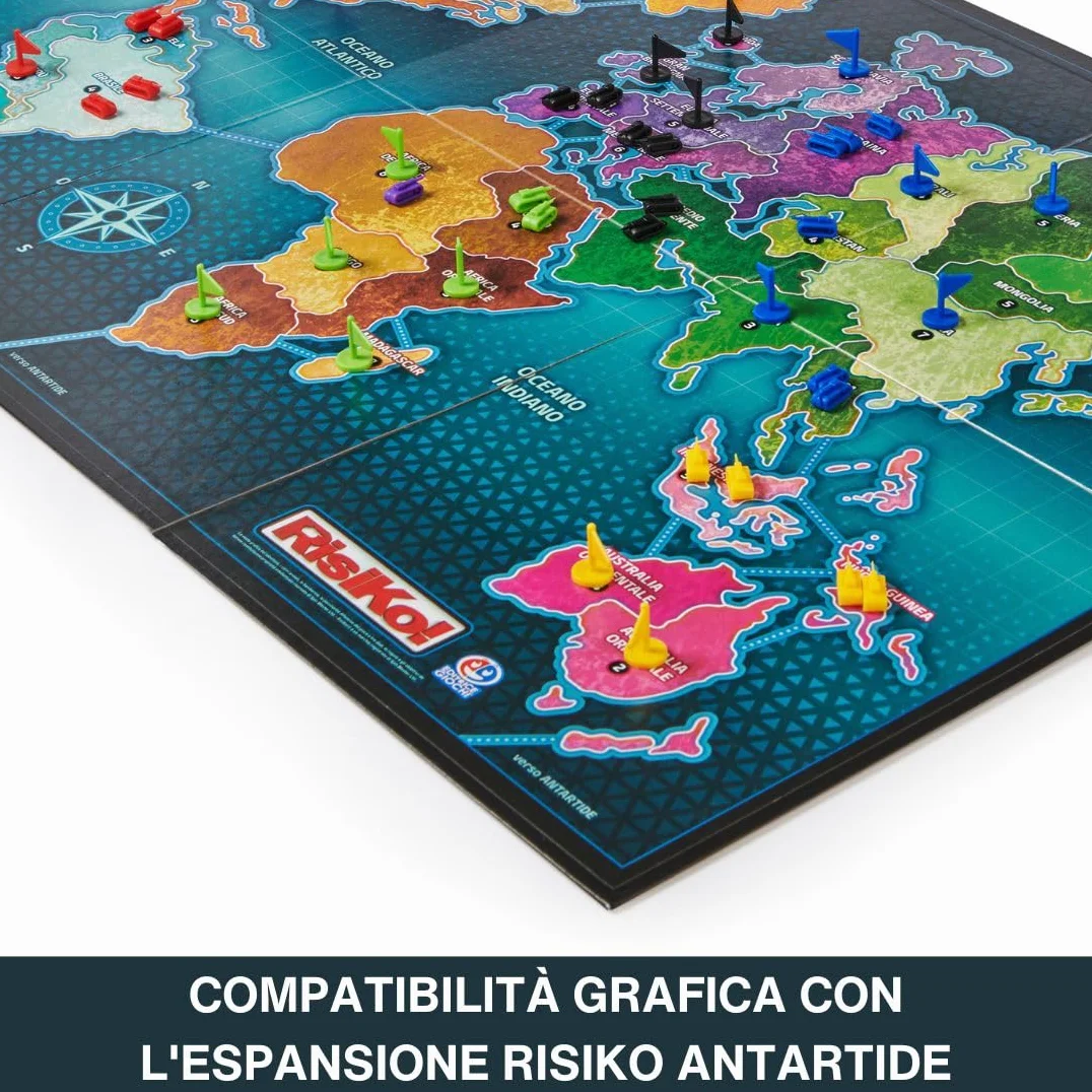 Editrice Giochi, Risiko, Giochi in Scatola, Risiko Classico Edizione 2023, Giochi di Società e Strategia per Famiglia e Amici, Giochi da Tavolo per Adulti e Bambini, da 3 a 6 Giocatori, 10+ Anni