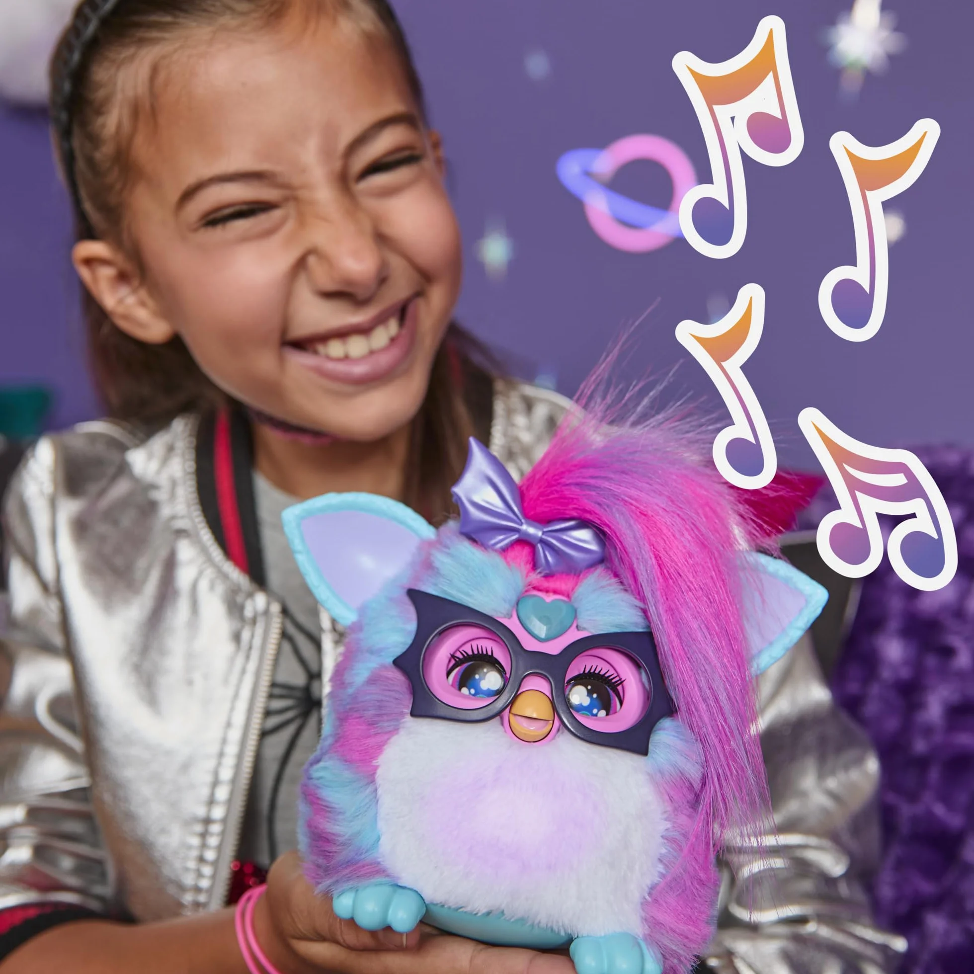 Furby Vibes Blue Razz Peluche Giocattolo Elettronico Interattivo per Bambini 6+