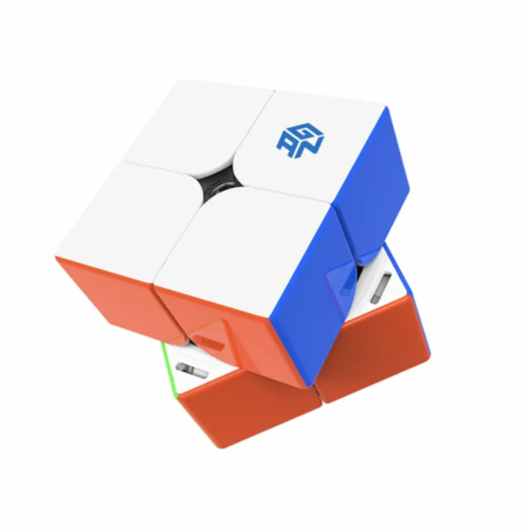 GAN251M Air Speed Cube 2x2 Magnetico Cubo di Velocità Professionale, Ultraleggero da 50g con 48 Magneti, Stabilità e Scorrimento Eccezionali per Principianti e Competizioni(Versione Frost)