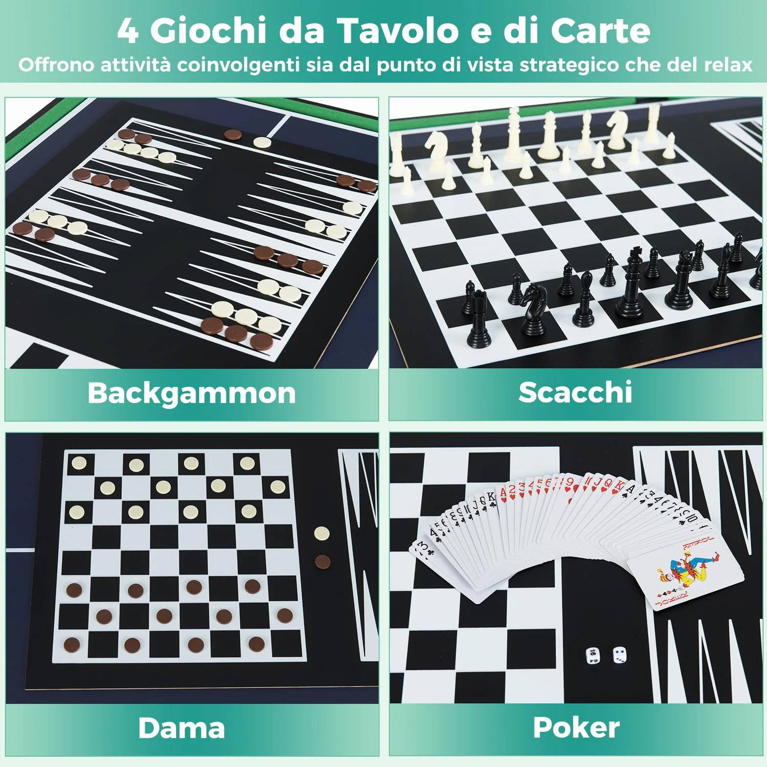 COSTWAY 12 in 1 Set da Tavolo per Giochi Combo, Tavolo Multiuso con Calcio Balilla Air Hockey Biliardo Ping Pong Scacchi Bowling, Set Combinato per Giochi Multipli
