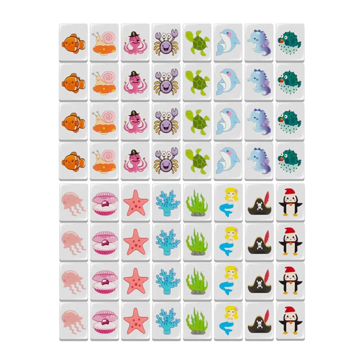 Mahjong Set z Flagą Narodową 65 Gier w Piastrelle