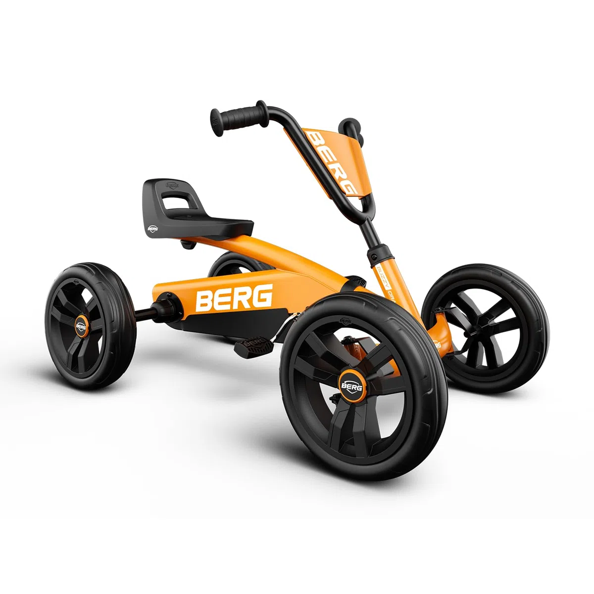 BERG Buzzy Arancione Go-Kart a Pedali per Bambini 2-5 Anni | Macchinina Cavalcabile con 4 Ruote Stabili e Sedile Regolabile