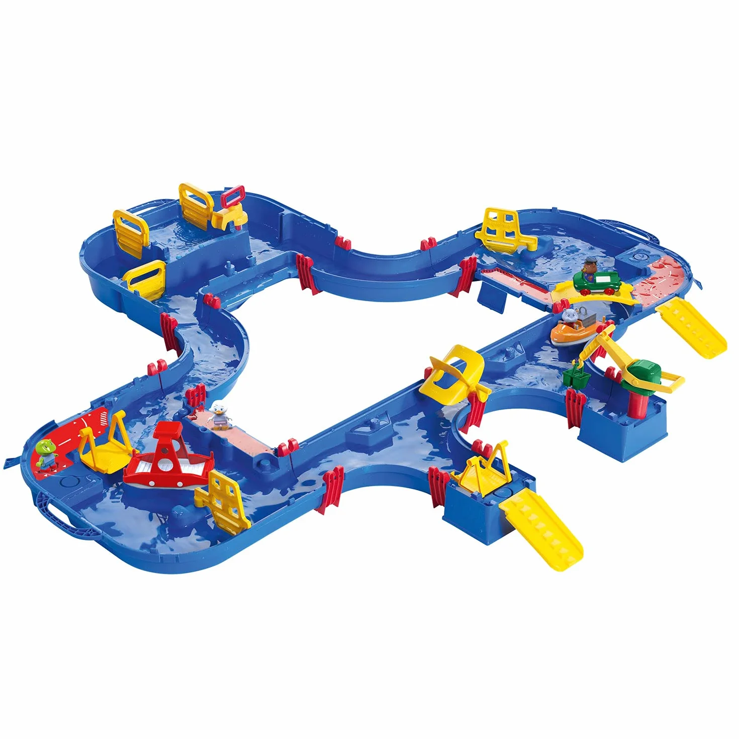 AquaPlay Mega Lock Box, Set da 62 Pezzi per Tavolo Acquatico, Giocattolo da Giardino, Adatto per Bambini dai 3 Anni in su