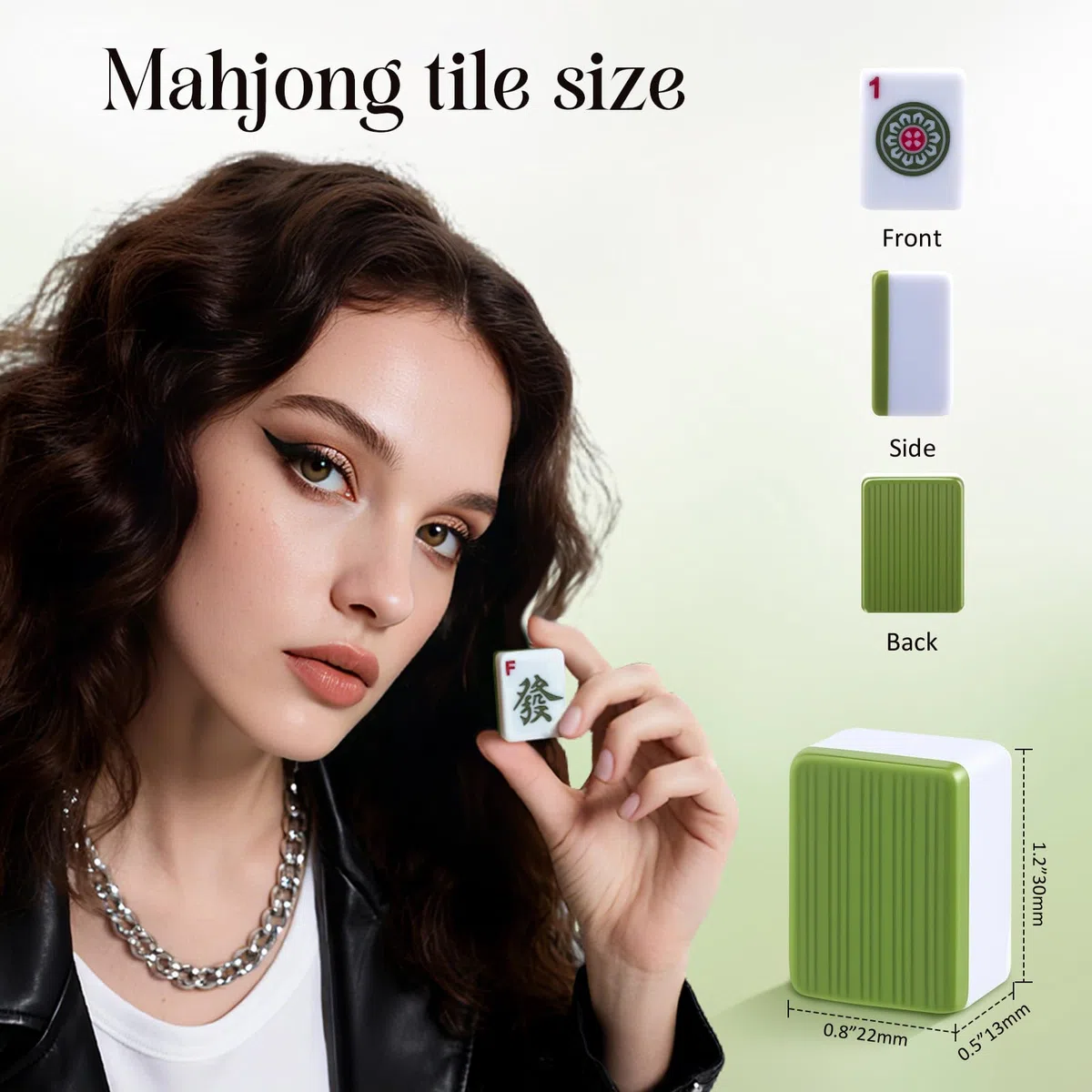 Mahjong grande Set cinese 146 pezzi 3x2,25 cm custodia da viaggio