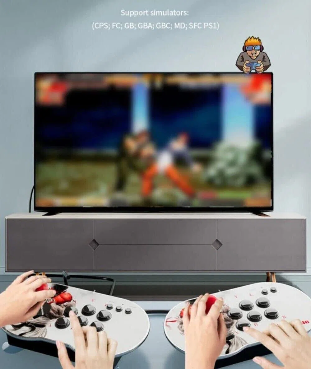 Console Retro game Videogiochi Retrò - 2 Giocatori - Joystick Inclusi - Oltre 10.000 Giochi - Stile Cabinato Arcade