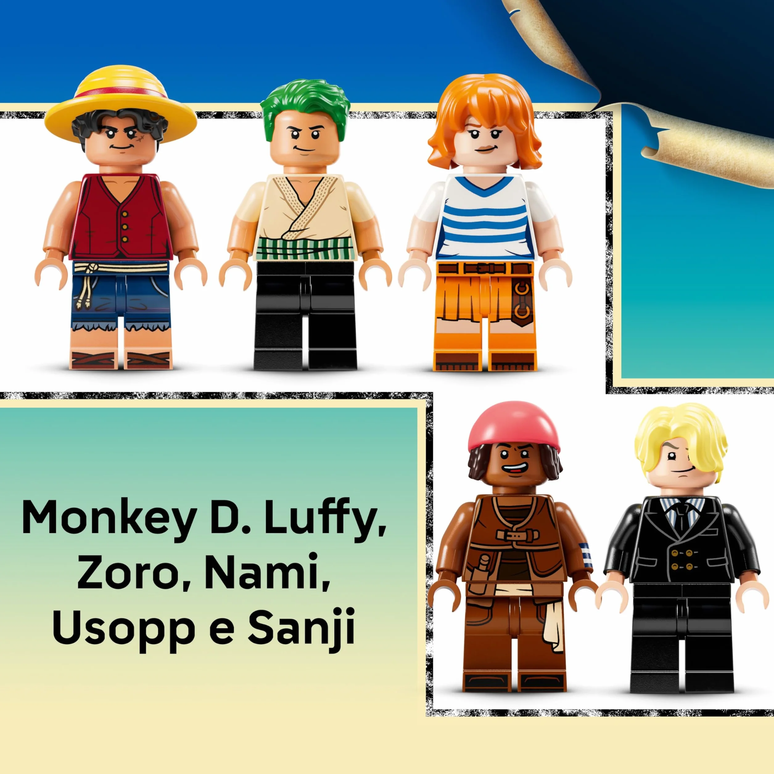 LEGO ONE PIECE La Nave Pirata Going Merry - Modello di Barca Giocattolo da Esposizione con 5 Minifigure tra cui Luffy, Zoro e Nami - Regalo per Bambini, Bambine e Fan degli Anime da 10 Anni - 75639