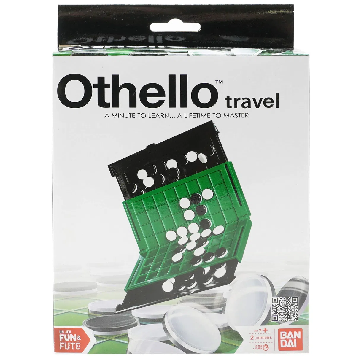 BANDAI Giochi Divertenti e Intelligenti-Othello Edizione Viaggio società strategia-Gioco portatile-MH80050, Multicolore, MH80050