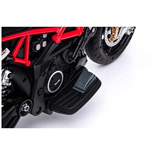 Aprilia Dorsoduro 12V Moto Elettrica per Bambini 2 Motori 45W LED EVA Sedile Pelle 3-6 Anni