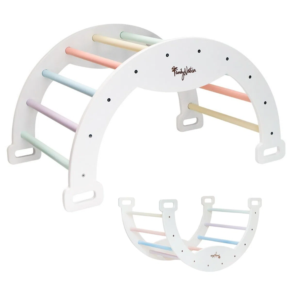 Arco Montessoriano in Legno 45x80x50 cm per Bambini 1 Anno Arrampicata e Dondolo