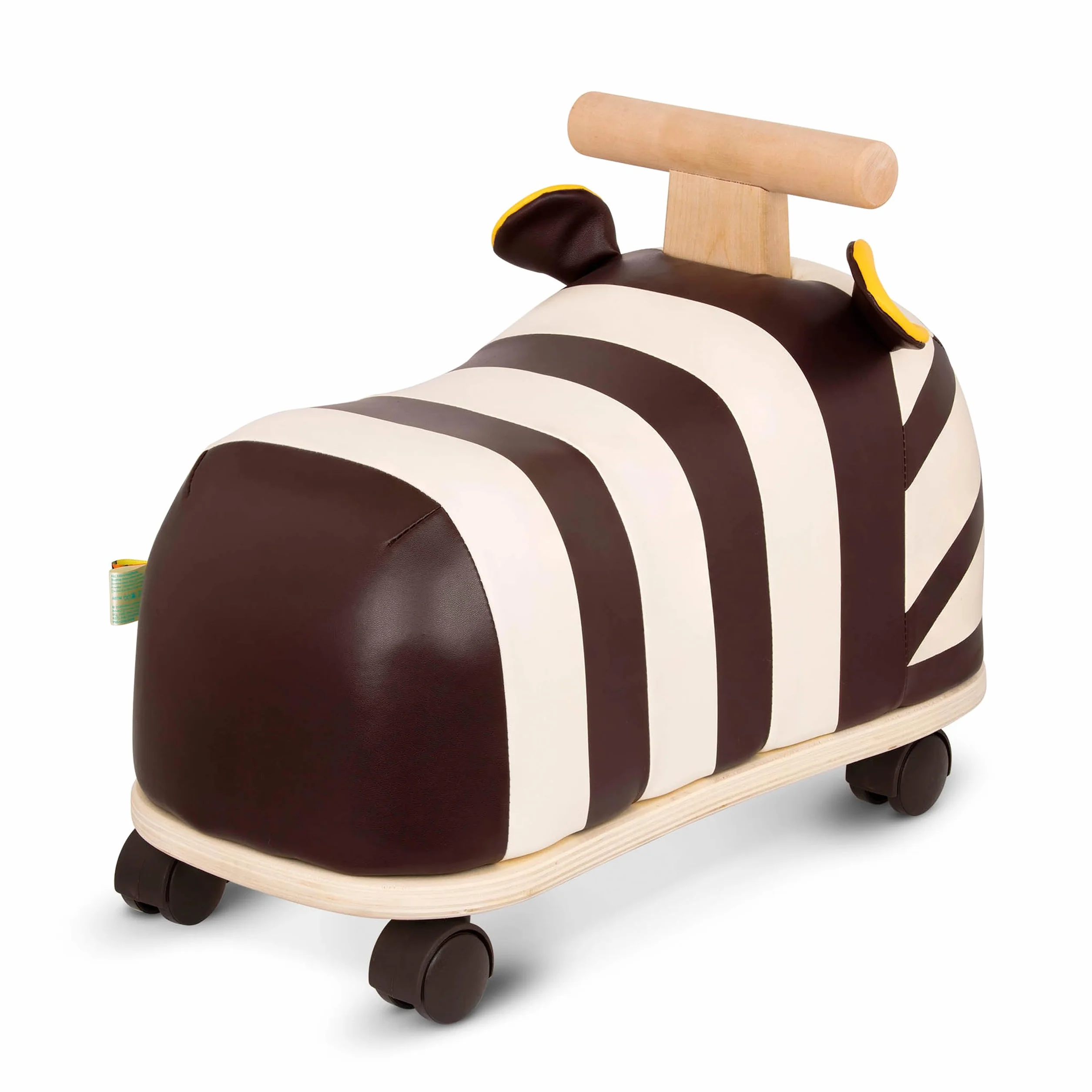 B. toys - Zippity Zebra - Zebra cavalcabile - Giocattolo cavalcabile per bambini e ragazzi - Sedile morbido - Giocattolo in legno - 18 mesi +