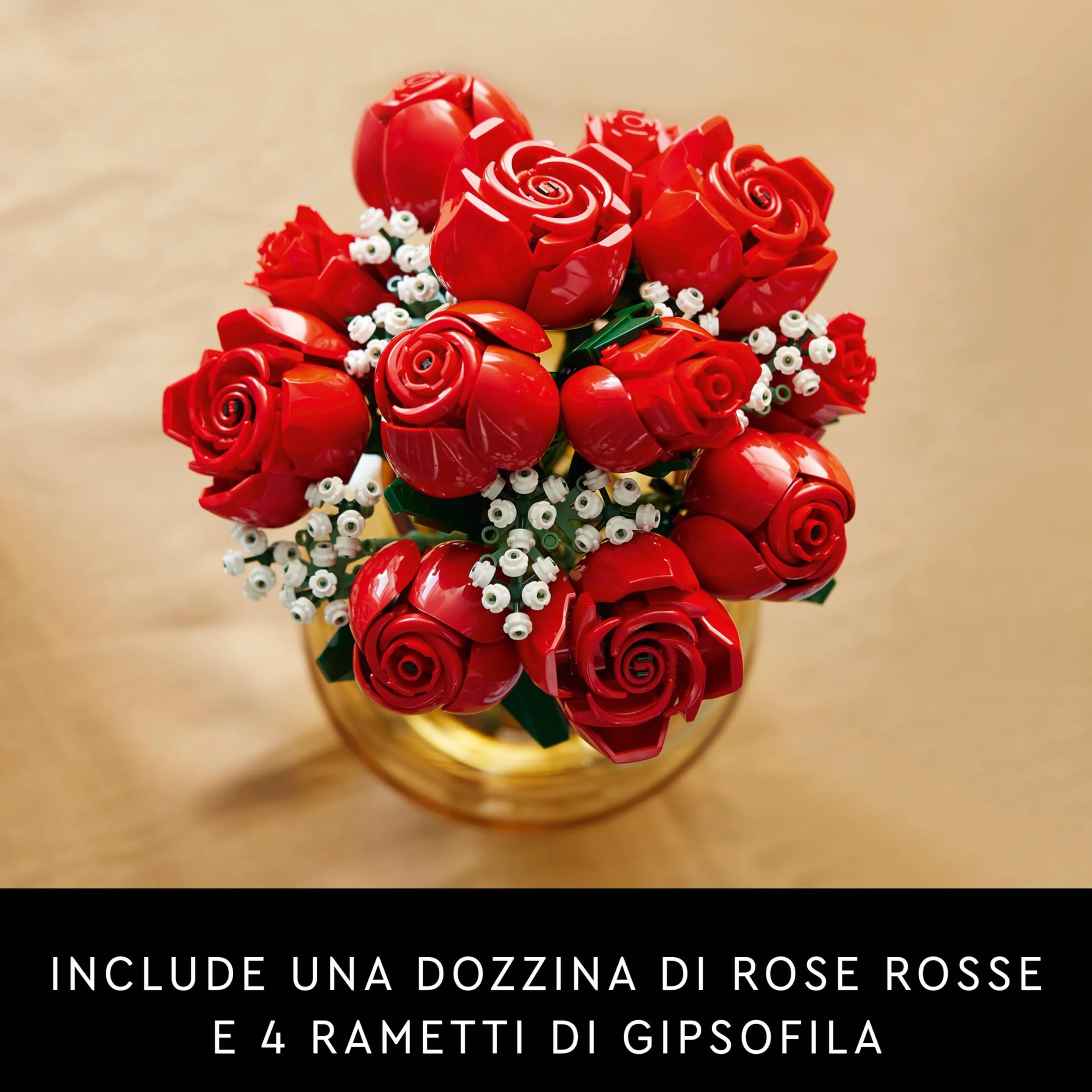 LEGO Botanicals Bouquet di Rose - Set di Fiori Finti con 12 Rose da Costruire - Hobby Creativi per Adulti - Decorazione per Casa Fai da Te - Idea Regalo per Donna o Uomo da Collezione - 10328