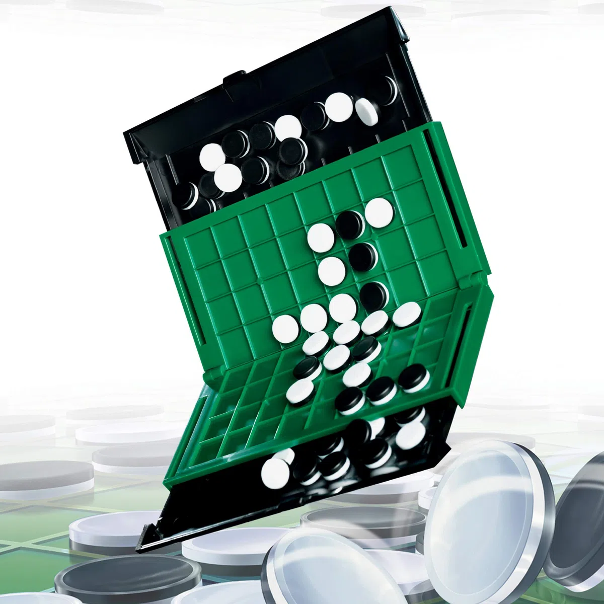 BANDAI Giochi Divertenti e Intelligenti-Othello Edizione Viaggio società strategia-Gioco portatile-MH80050, Multicolore, MH80050