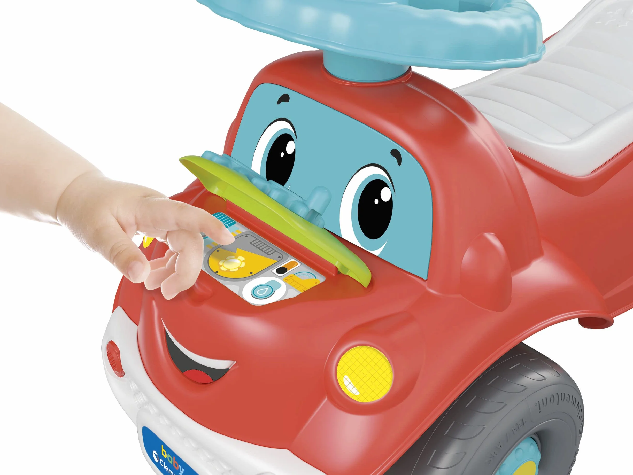 Clementoni Baby Nicolò Go Go 3 in 1, Macchinina Bambino 1 Anno, Gioco Prima Infanzia Primi Passi, Cavalcabile e Centro Attività Italiano e Inglese, Stimola Motilità e Curiosità, Made in Italy, 17747