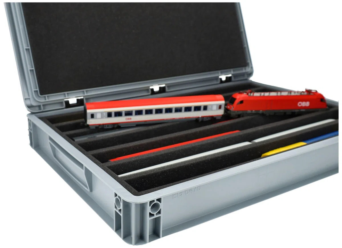 Feldherr Eurobox 60 x 40 cm Set per modellismo Ferroviario Scala H0-7 con Inserti in Schiuma