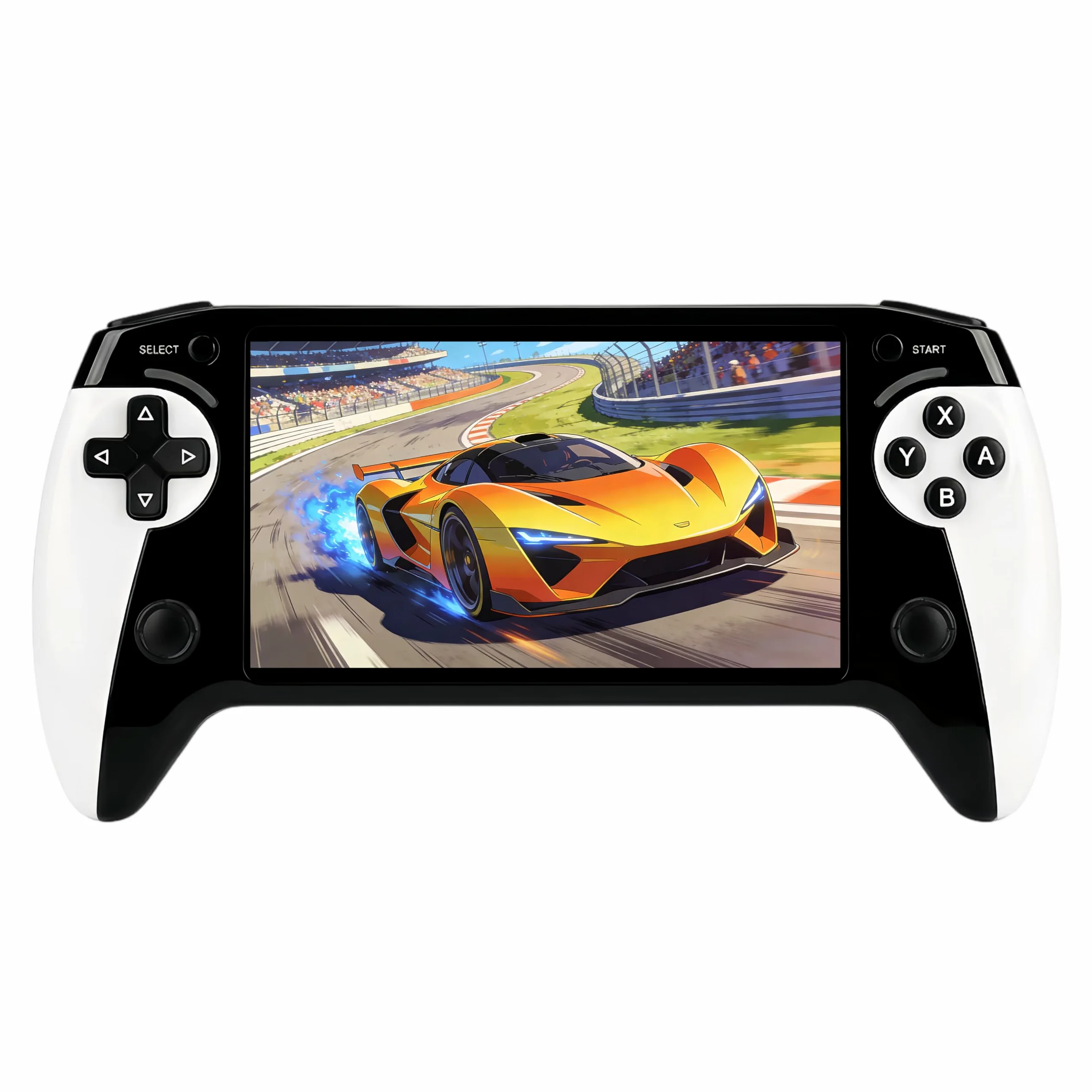 Console portatile YHFITN con schermo da 5,5 pollici, design ergonomico con impugnatura, giochi retrò, uscita TV, supporto per il salvataggio dei progressi di gioco, ricaricabile