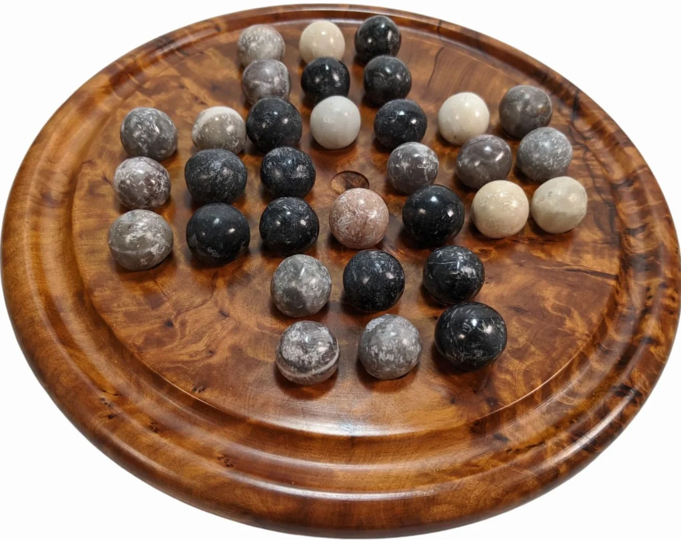 Commercio equo e solidale marocchino Thuya legno e pietra solitario set 20 cm