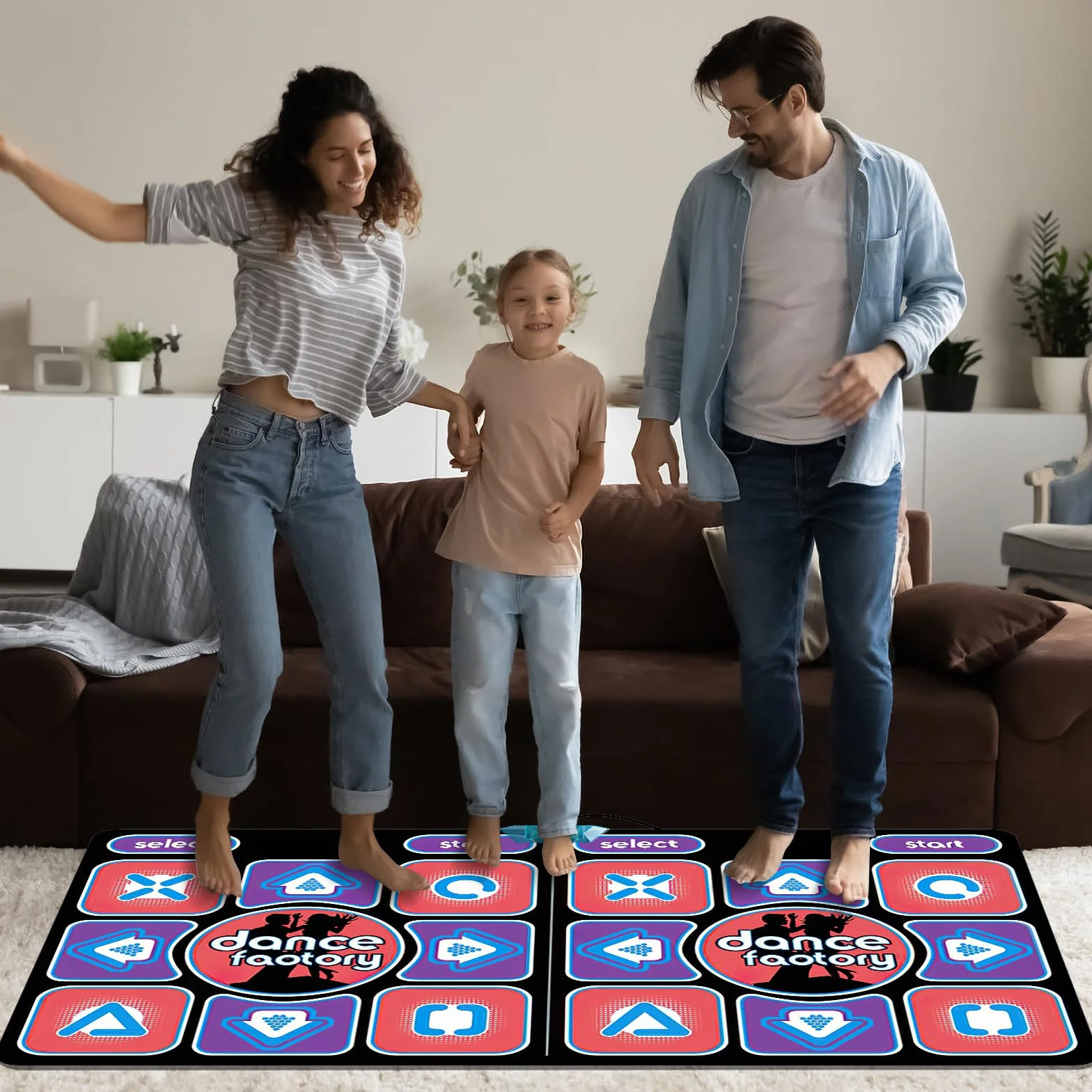 Tappetino da ballo 2 in 1 per TV e PC, doppio tappetino da ballo per bambini adulti, t-apis di d-anse interattivo con 2 controller di gioco, 100 canzoni e 65 giochi, per fitness, danza e festa