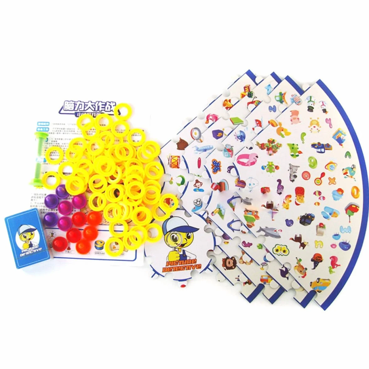 Tabella di Ricerca Detective per Gioco Educativo Interattivo Genitore-Figlio Giocattolo di Intelligenza per Sviluppo Reattività Set Didattico Resistente