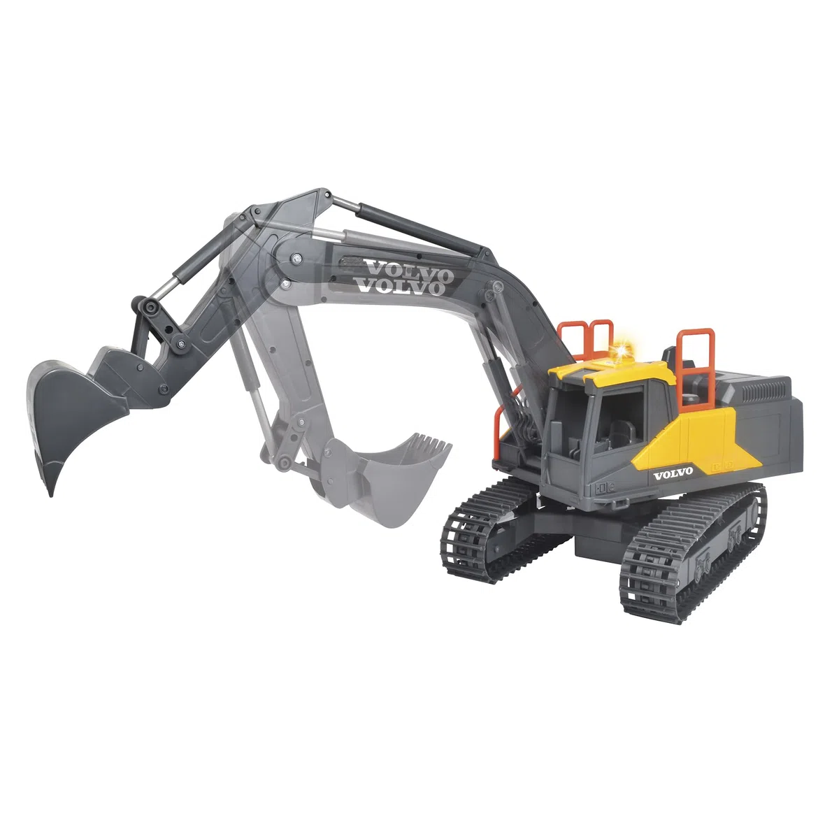 Dickie Construction Radiocomando Volvo Escavatore 60 cm, Luci & Suoni, 4 canali, 2,4 GHz, + 3 Anni, 203729018