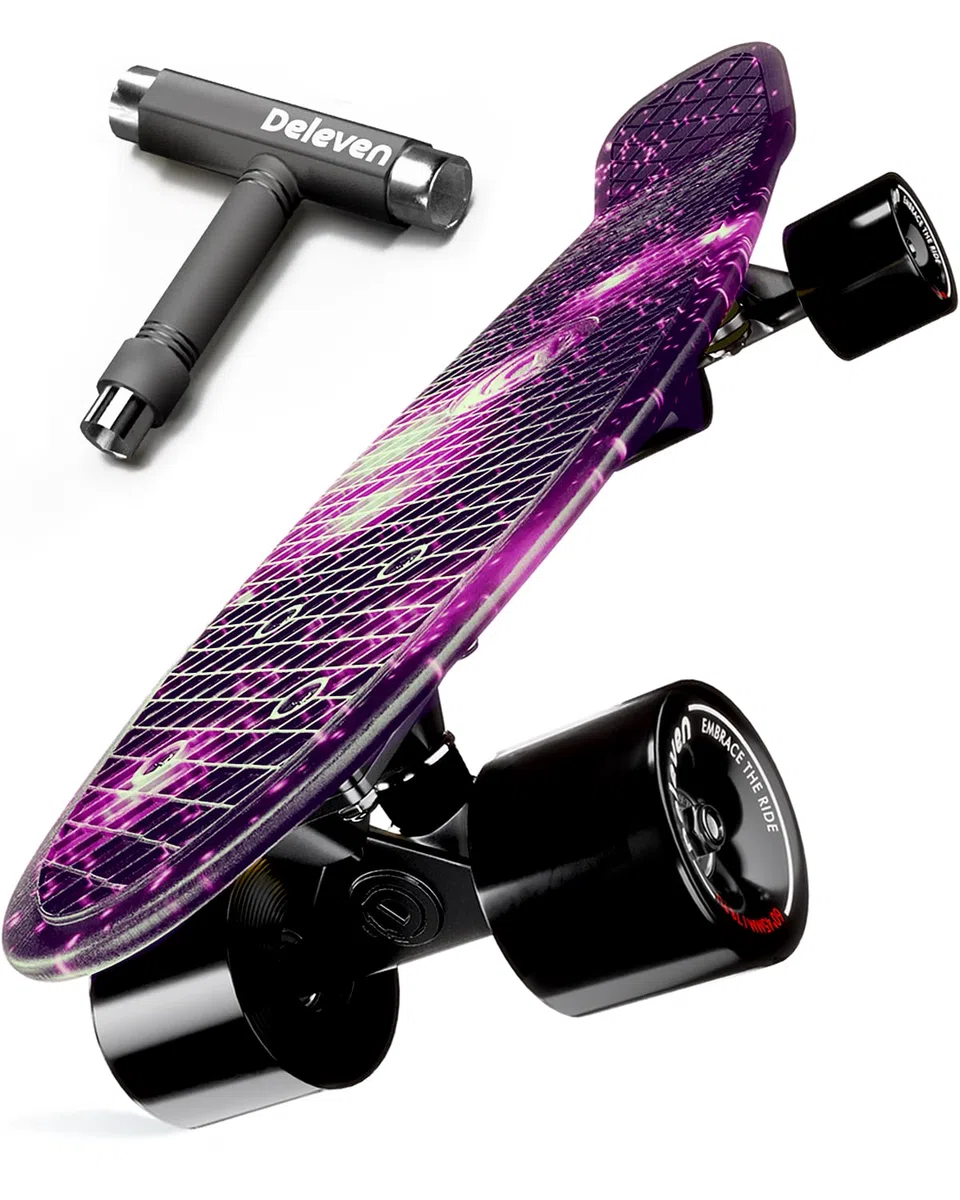 Skateboard per Bambini e Adulti - Mini Cruiser per Età 5-10 Anni