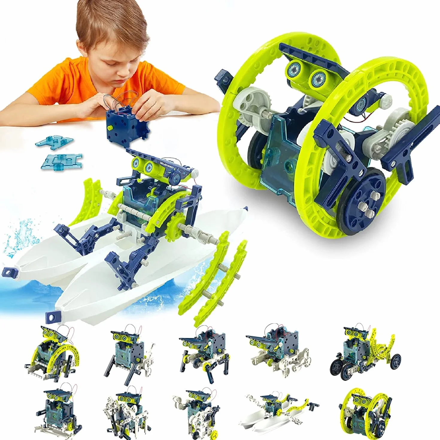 12-in-1 Solare Robot Giocattolo Regalo Bambino Maschio di 8 9 10 11 12 + Anni Ragazzo Compleanno Natale Costruzione Giochi