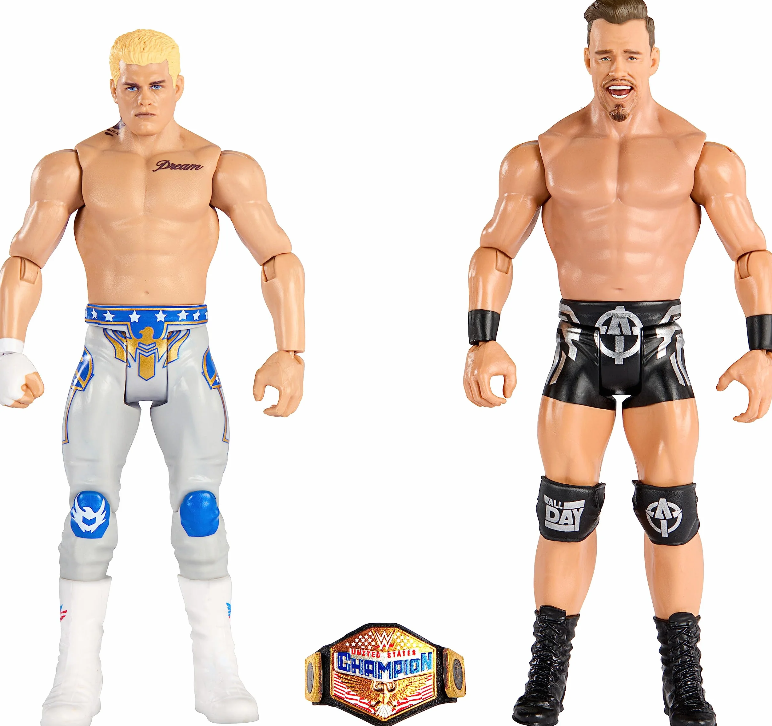Mattel WWE Moontex Ford vs Angelo Dawkins Championship Showdown Action Figure 2-Pack, 15,2 cm