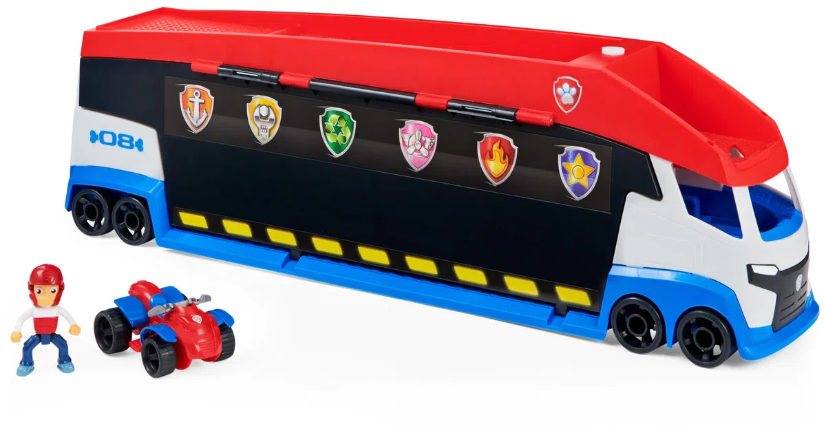 Paw Patrol Paw Patroller Deluxe Veicolo Trasformabile con 2 Lanciatori Ryder e Quad 3+ Anni