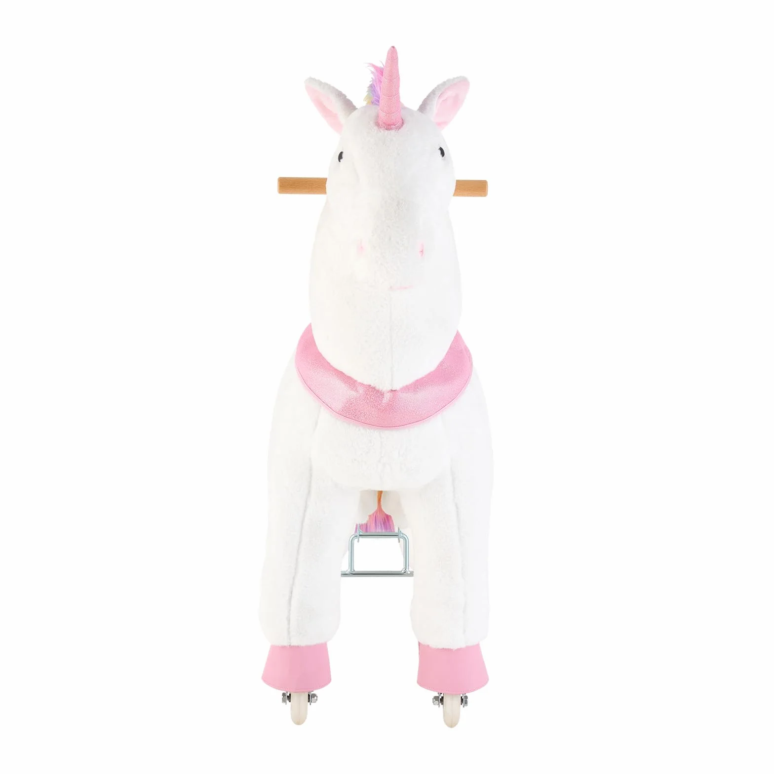 VEVOR Unicorno Cavalcabile per Bambini, Cavallo Giocattolo Cavalcabile con Ruote, Senza Batterie, Anello Anti-Ribaltamento, Sedile Rialzato, Maniglie e Pedali, Carico Massimo 80kg, Per Bambini 6+ Anni